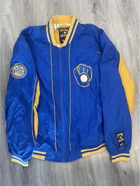 Milwaukee Brewers Cooperstown Collection 1982 World Series Jacket SZ 2XL Excelle